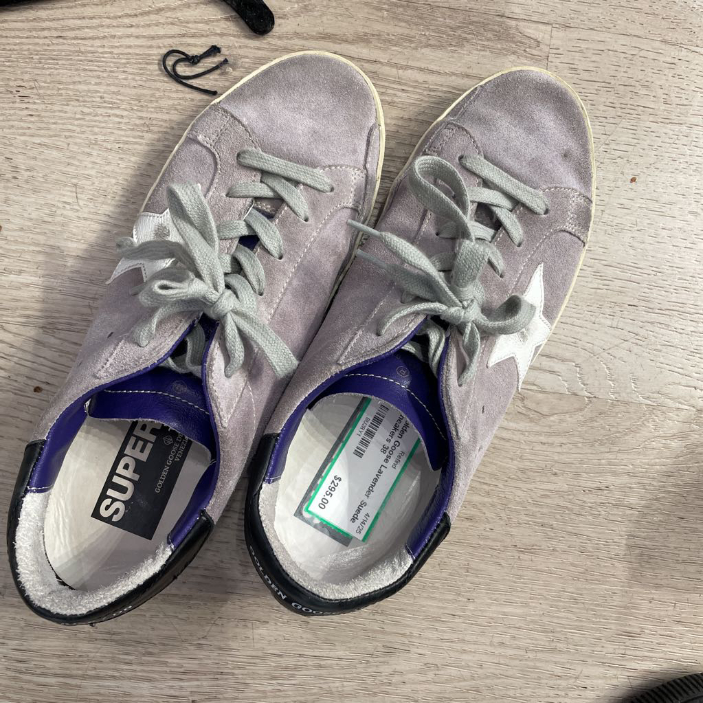 Lavender Suede Sneakers