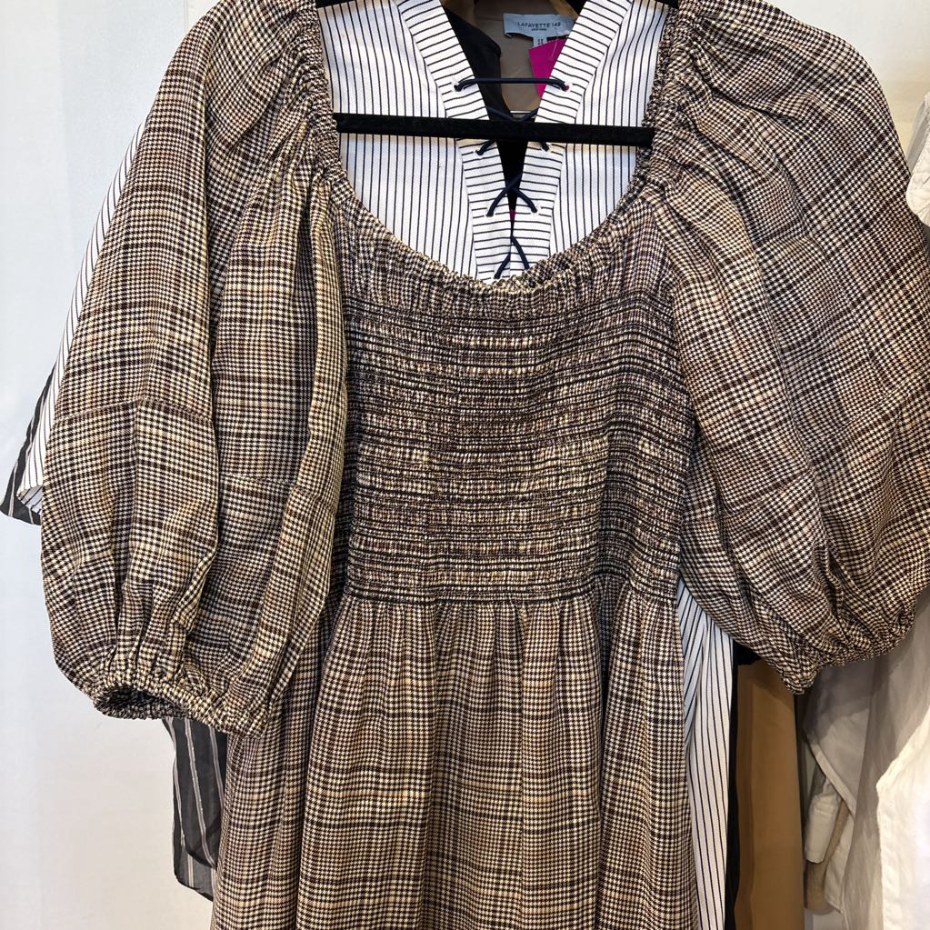 Brown Plaid Dress