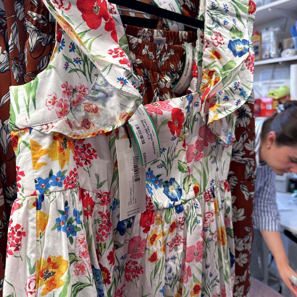 White Floral Print Dress (NWT)