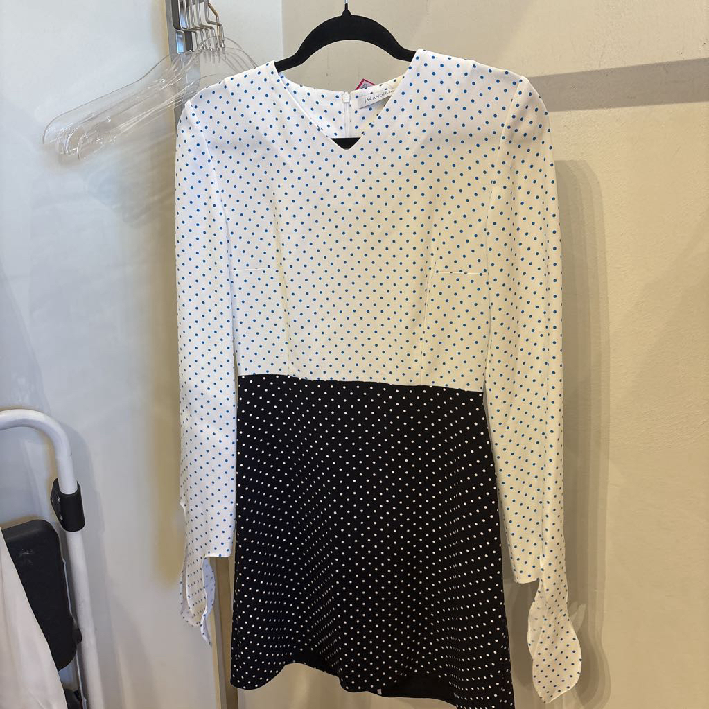 Navy/White Polka Dot Dress
