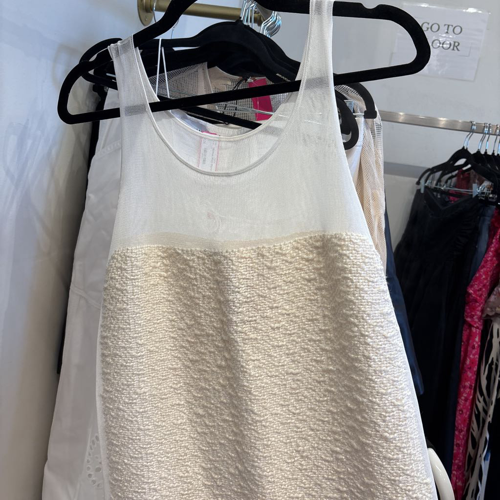 Cream Tweed Knit Maxi Dress (Retail 2200)