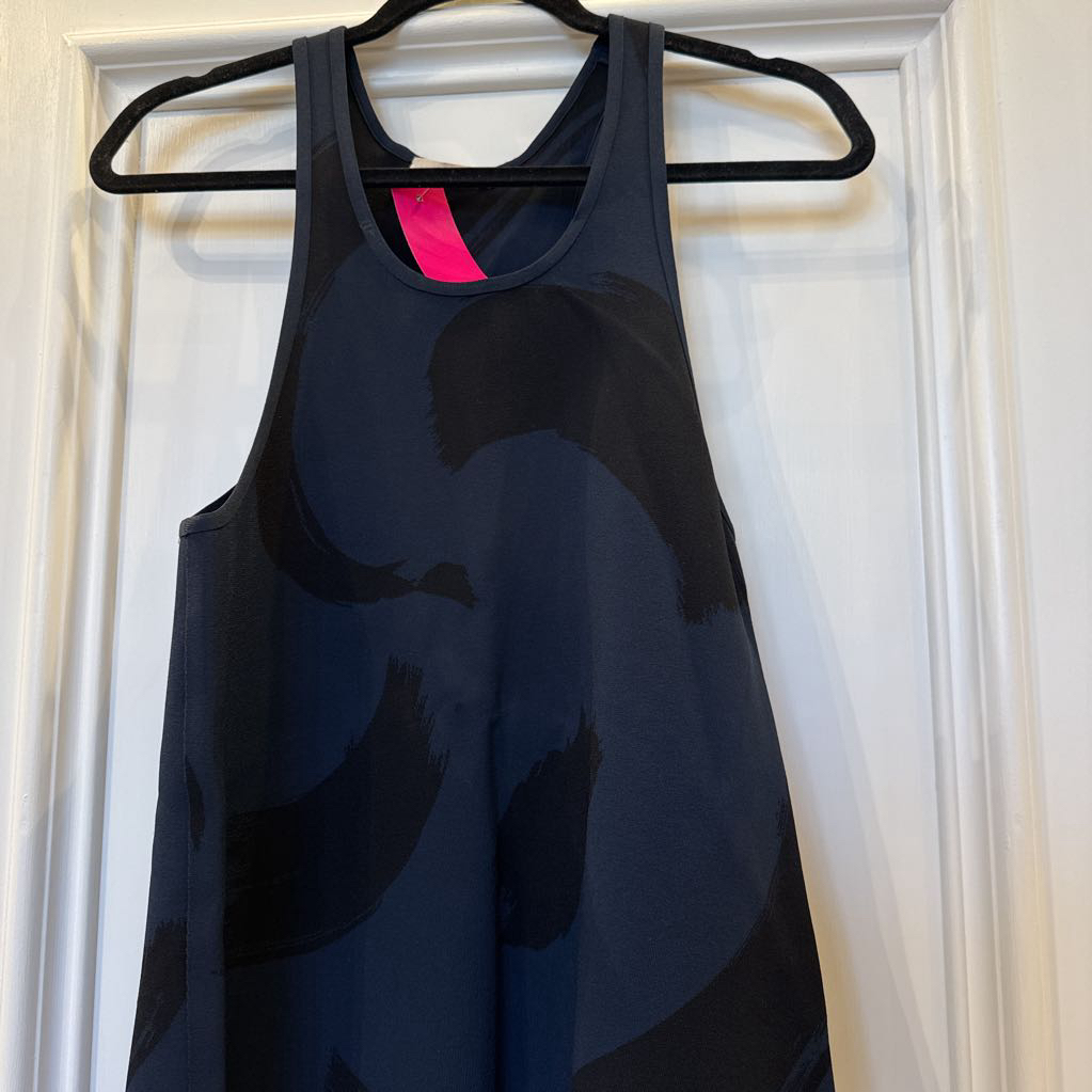 Navy/Black Brushstroke Viscose Mini Dress (est 2400)
