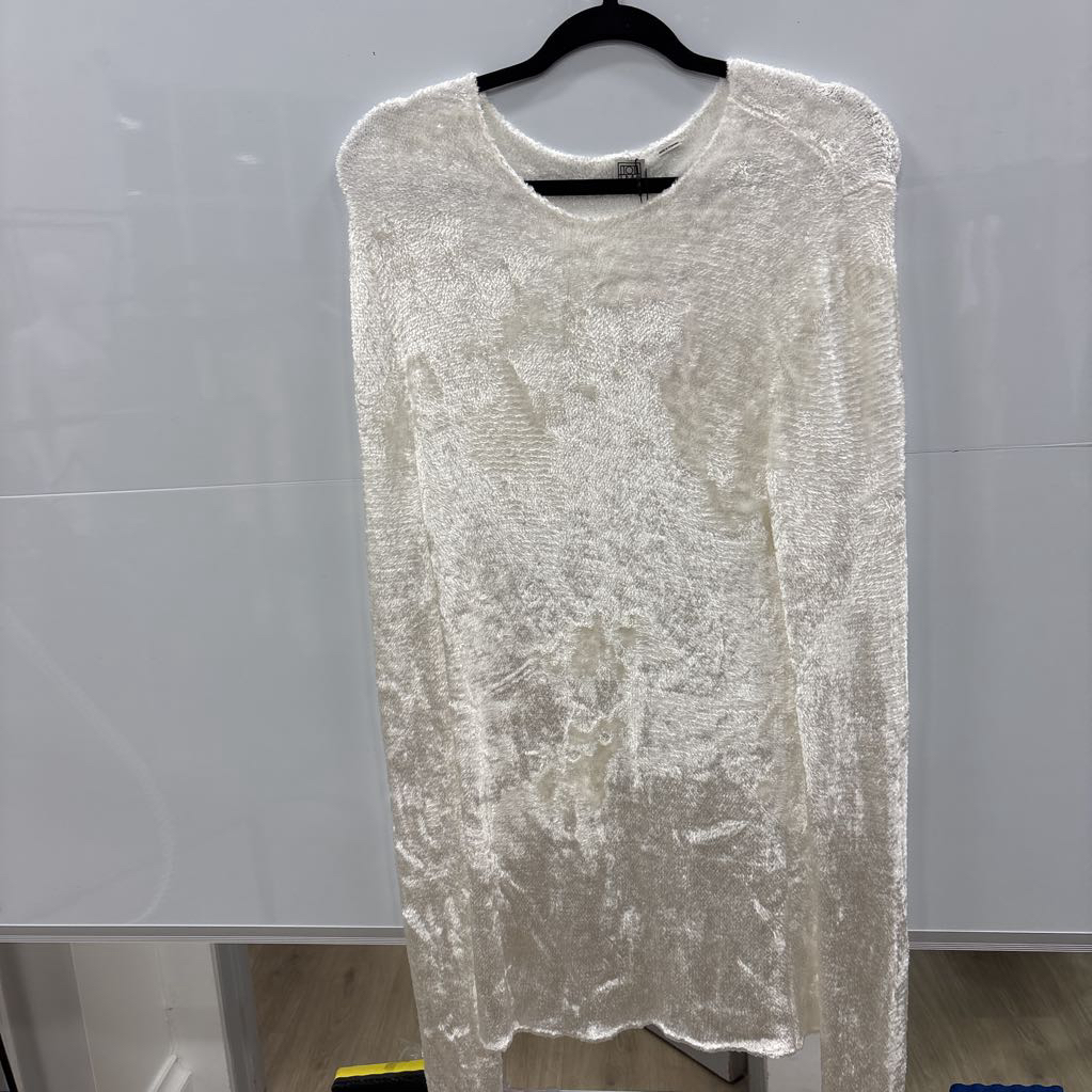 White Viscose Chenille Dress (NWT), L