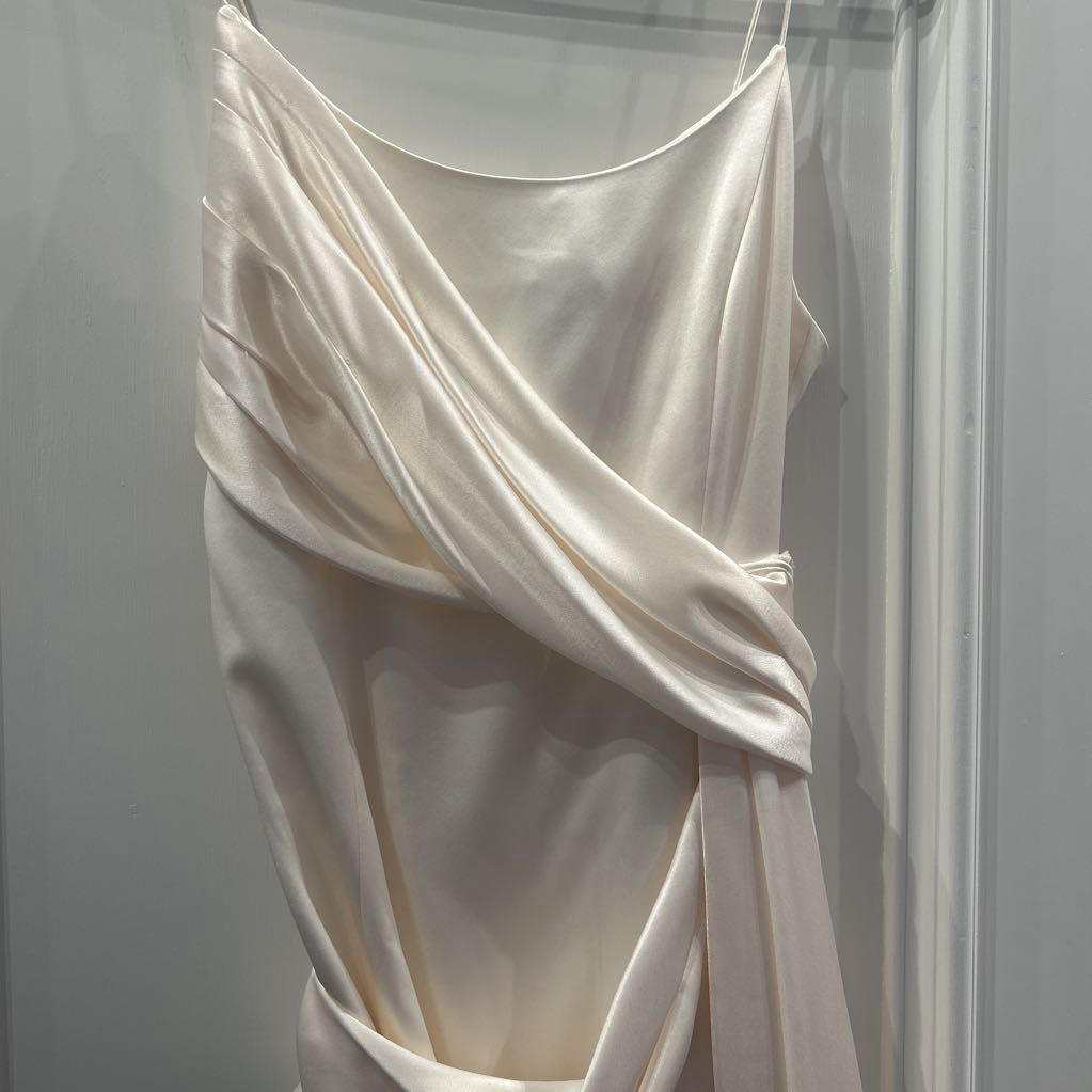 Cream Triacetate Mini Dress (NWT), 10