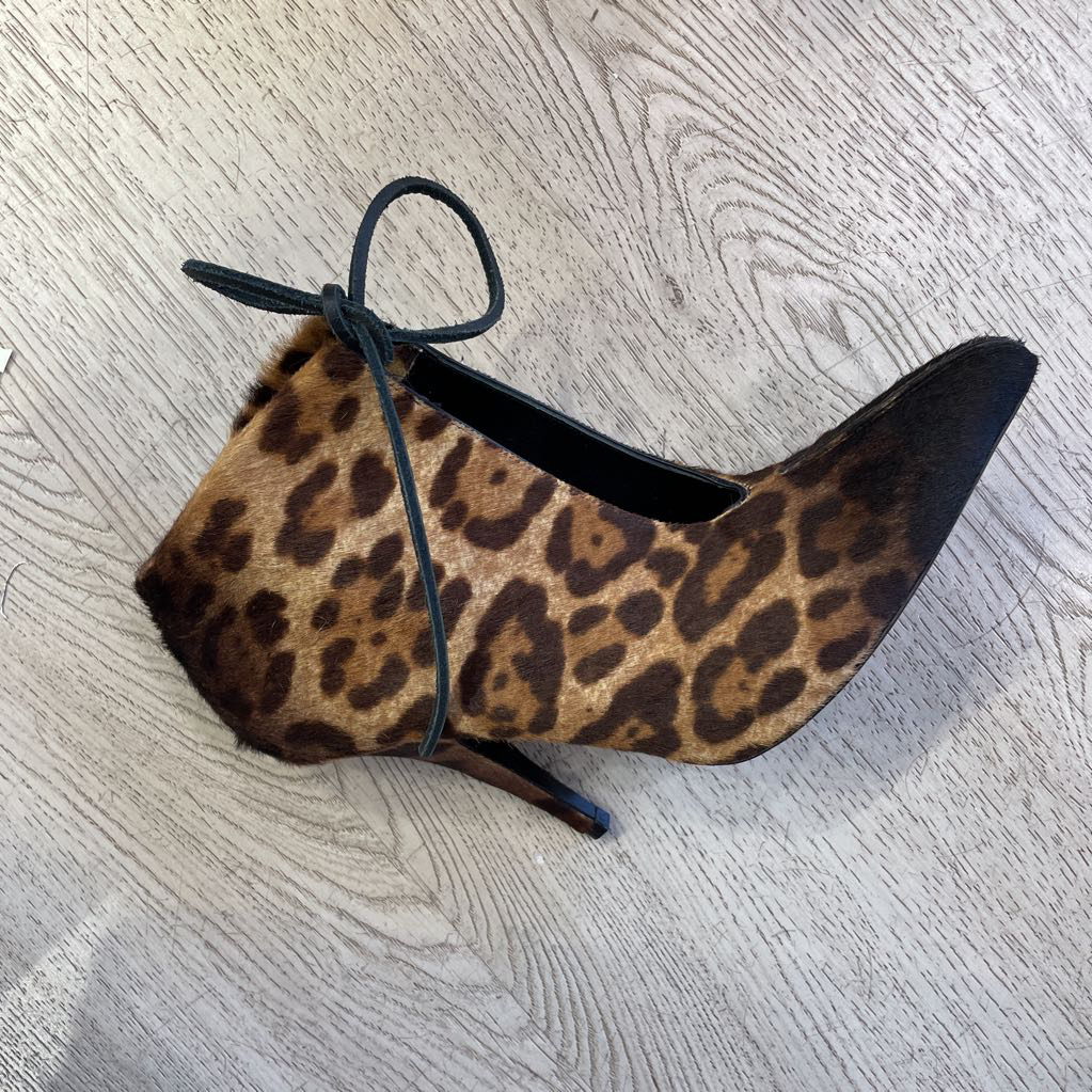 Leopard Calf Hair Booties