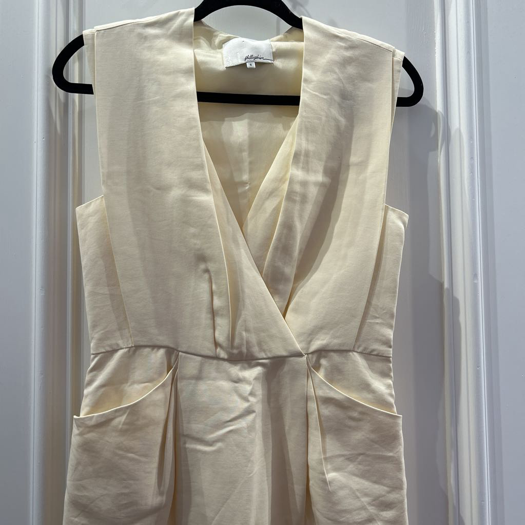 Cream Cotton Blend Dress