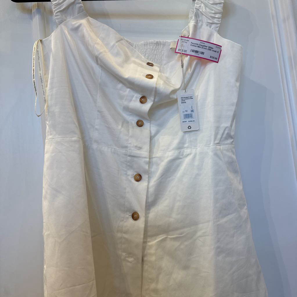 White Cotton Mini Dress (258 retail)