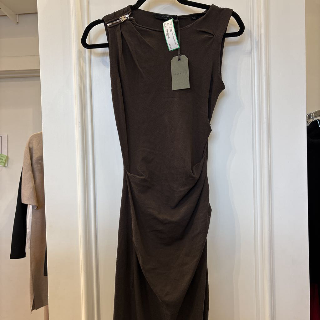 Olive Viscose Knit Dress
