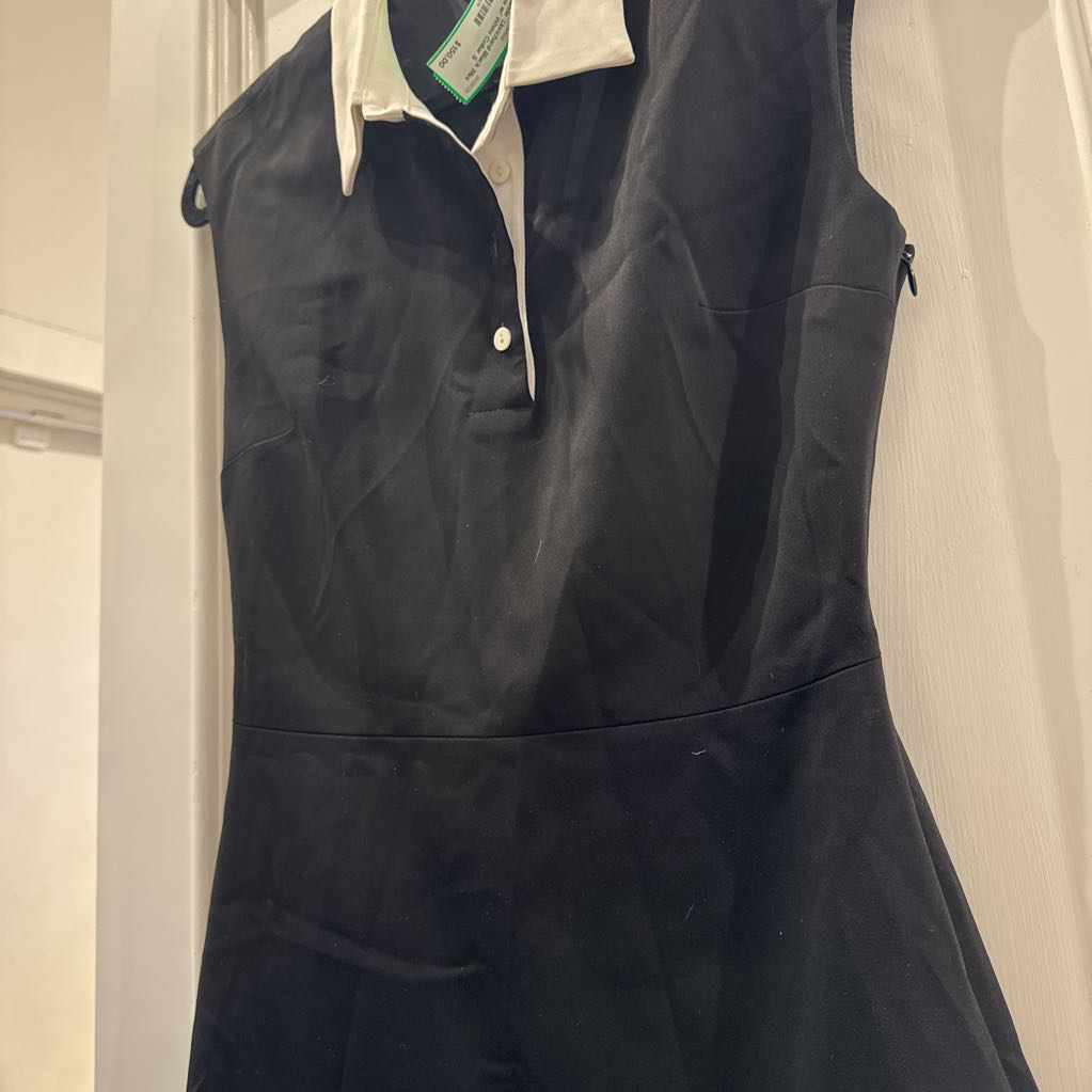 Black Mini Dress w/ White Collar
