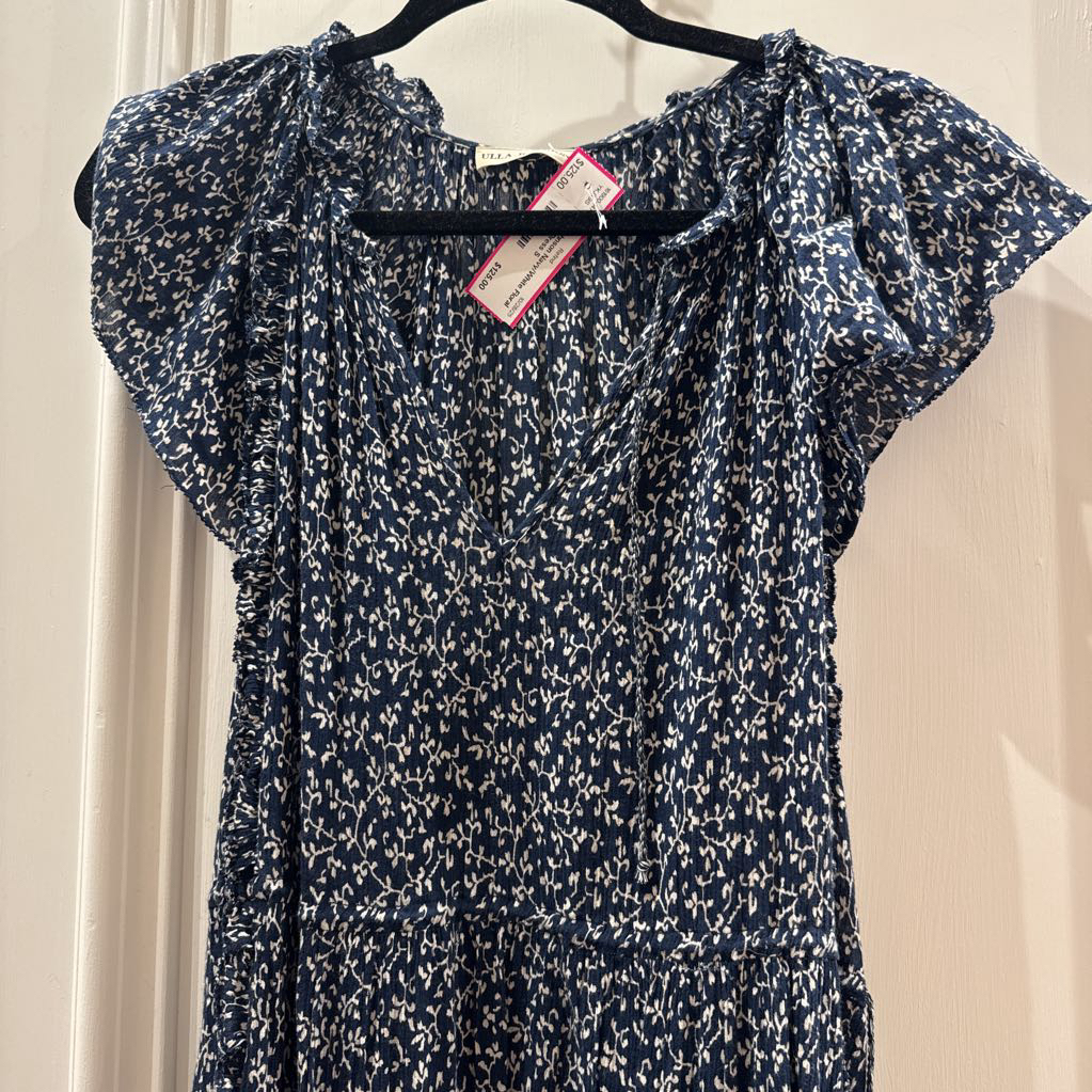 Navy/White Floral Cotton Dress