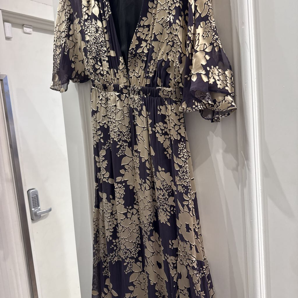 Brown Floral Maxi Dress