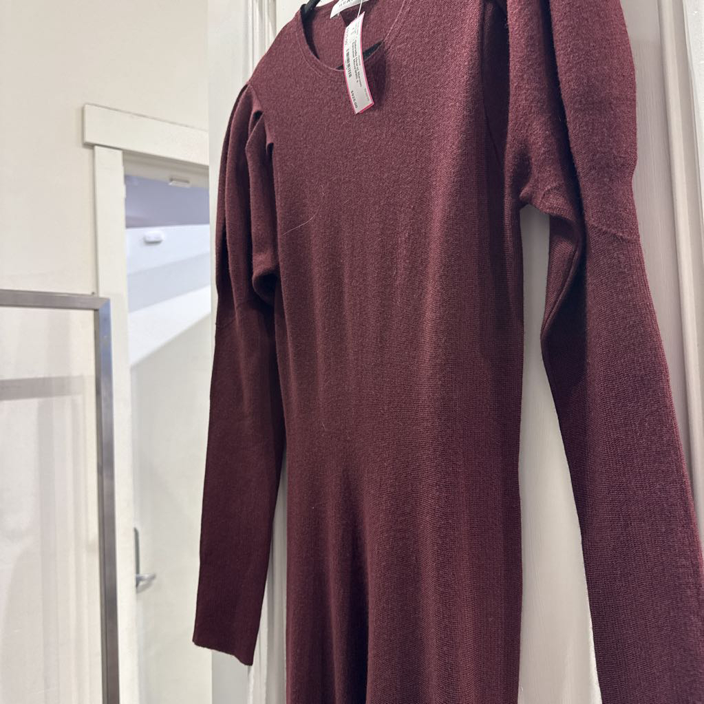Gabrielle Hearst Maroon Sweater Maxi(1890)