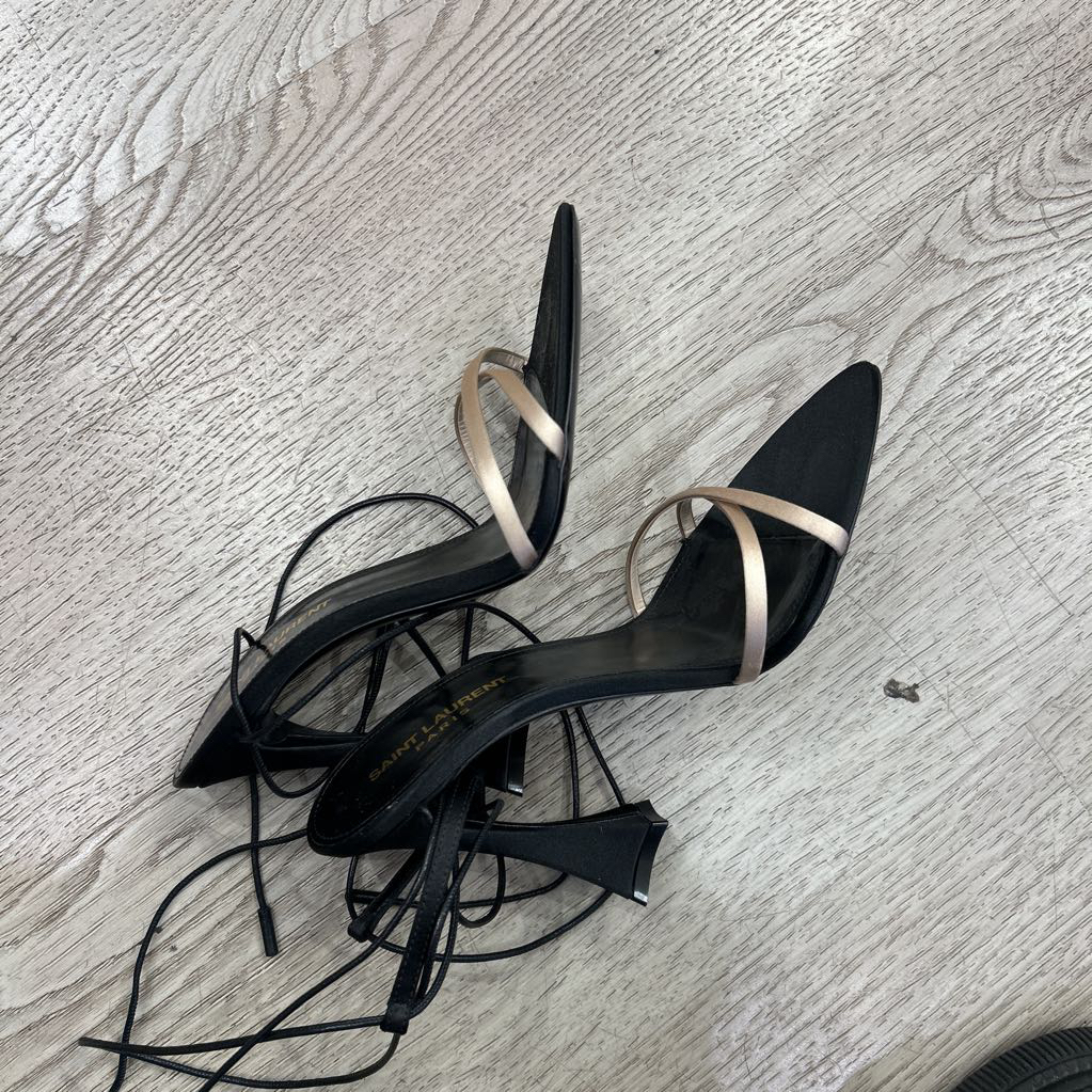 Black/Tank Ankle Wrap Shoe