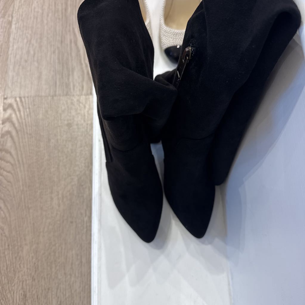 Black Suede Tall Boots