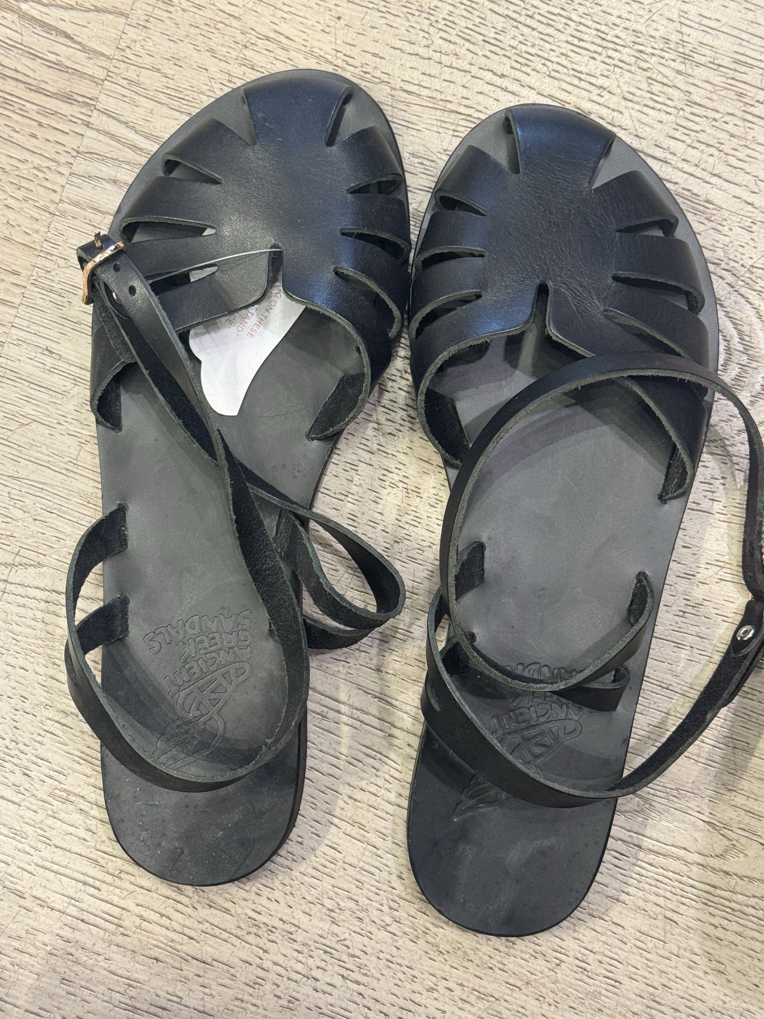 Black Leather Sandals (330 retail)