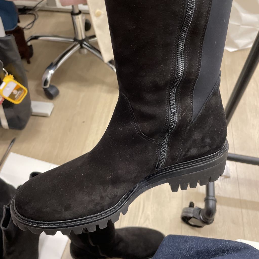 Black Suede Tall Boots