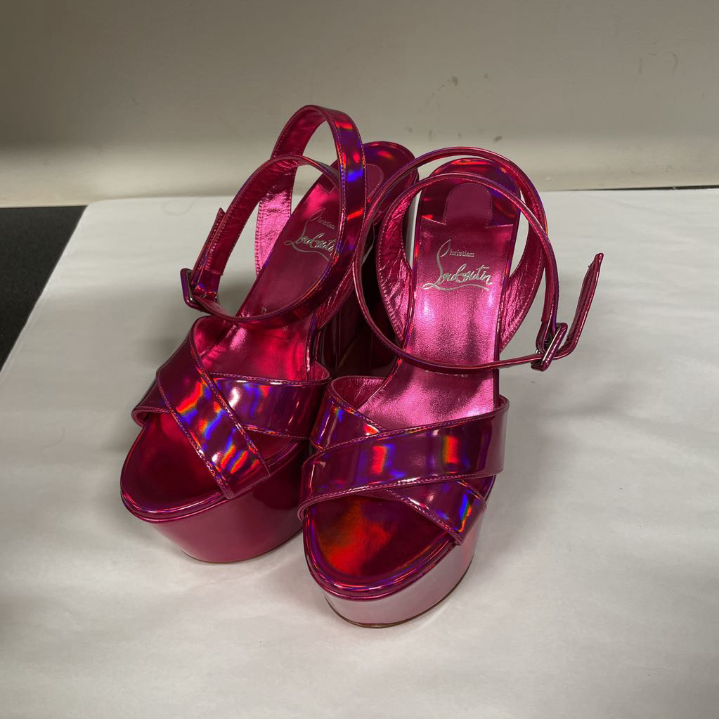 Pink Iridescent Supyaz Platform Shoe, 37.5