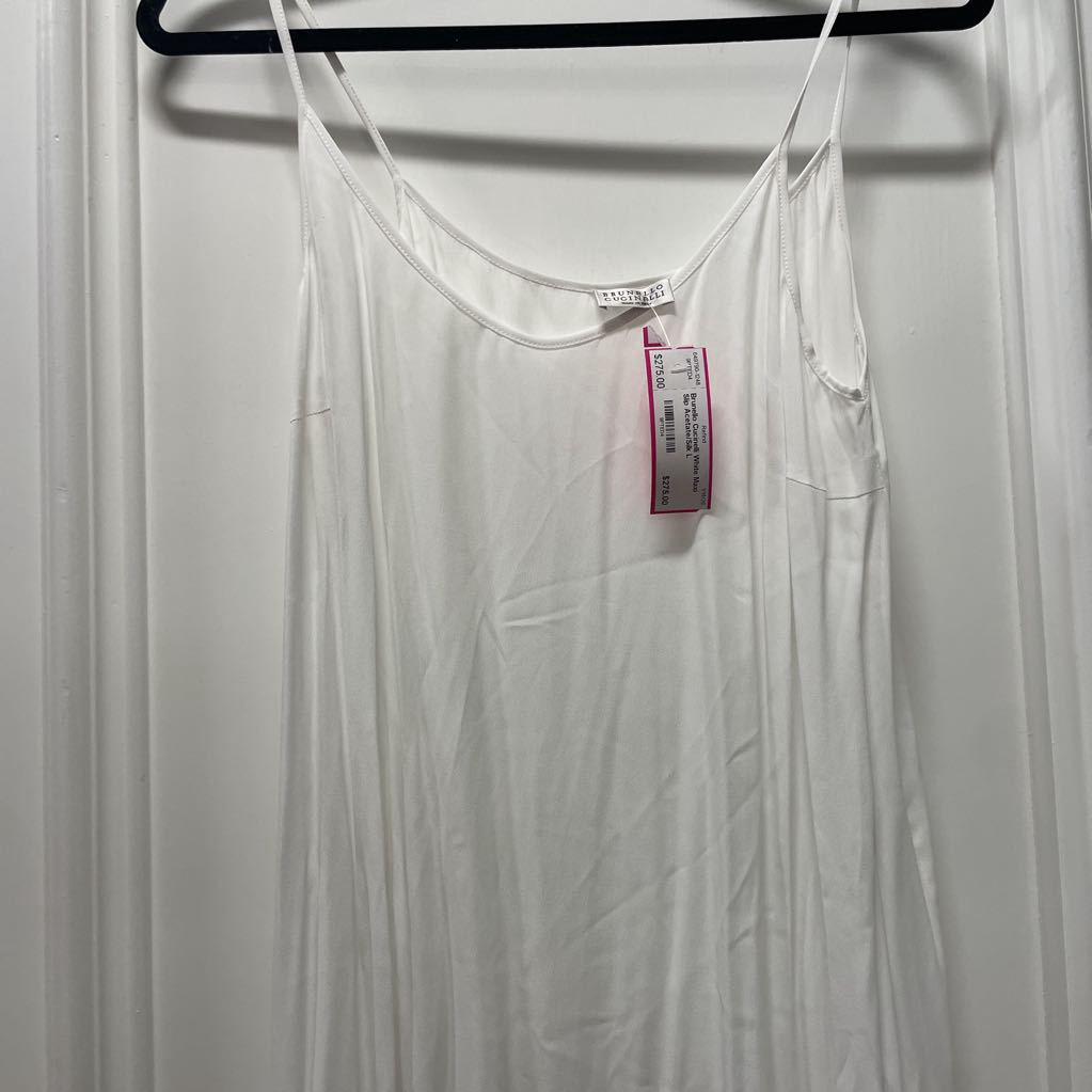 White Maxi Slip Acetate/Silk