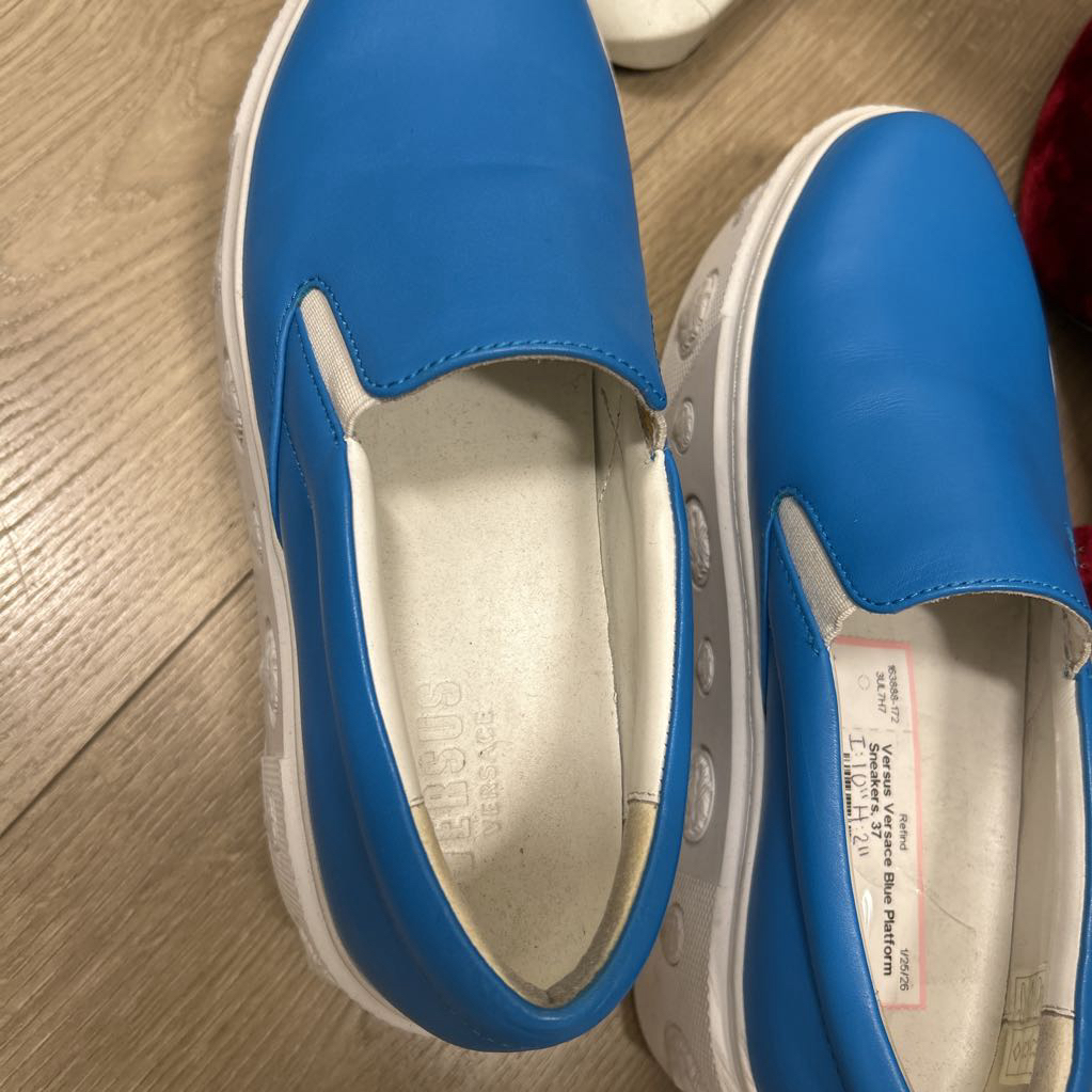 Blue Platform Sneakers, 37