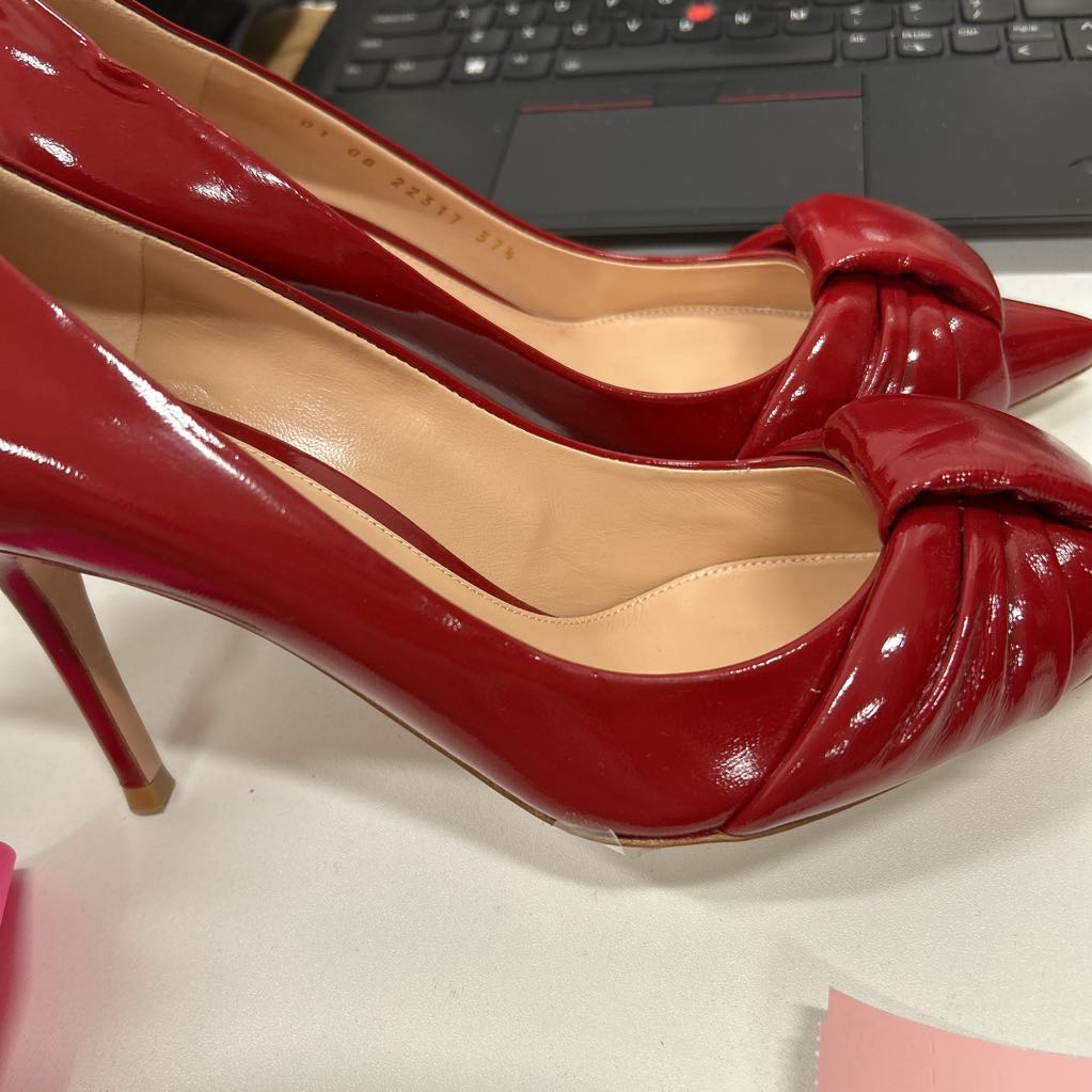 Red Patent Leather Pump, 37.5