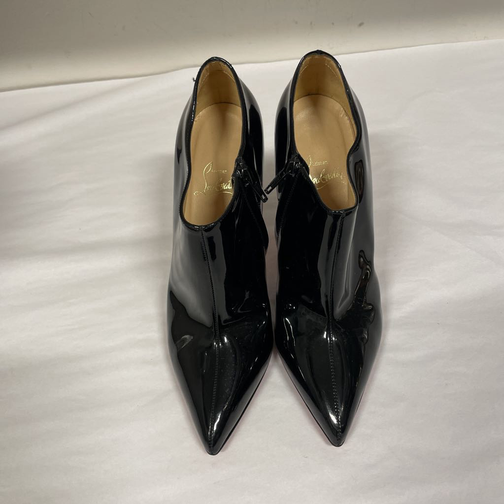 Black Patent Bootie Pumps