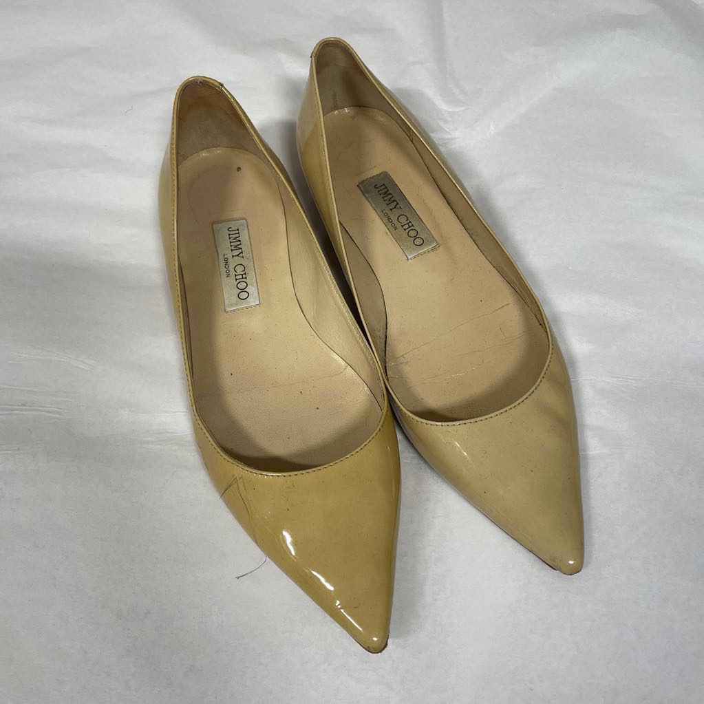 Nude Patent Pointy Toe Flats