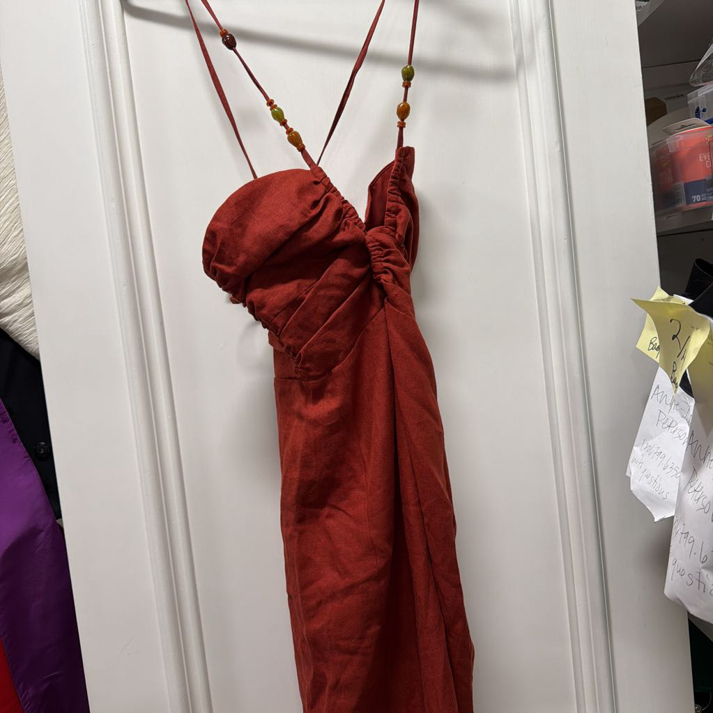 Rust Linen Dress