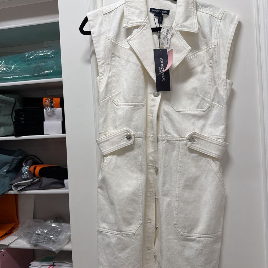 White Denim Mini Dress (NWT), 4