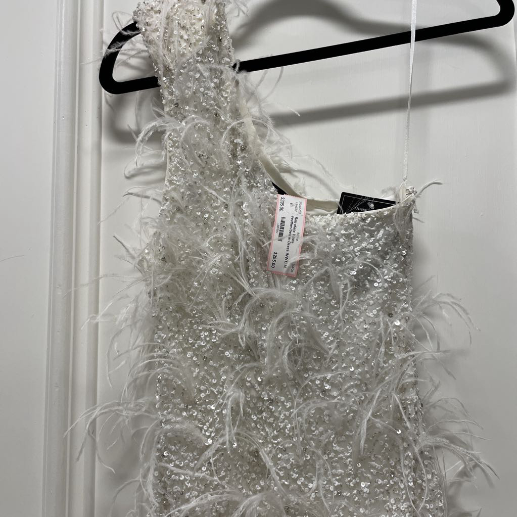 White Feather/Sequin Dress (NWT)