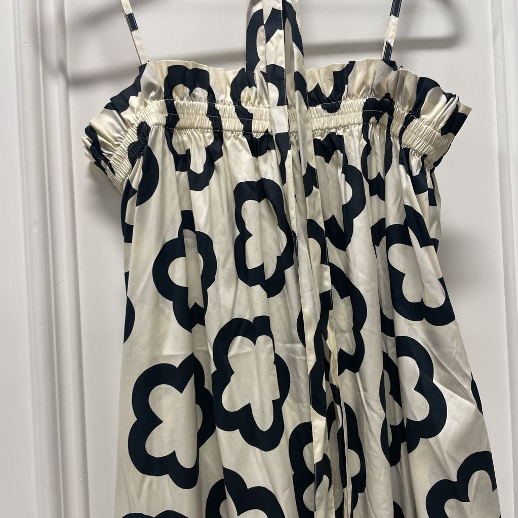 Black/Ivory Swirl Sundress Maxi