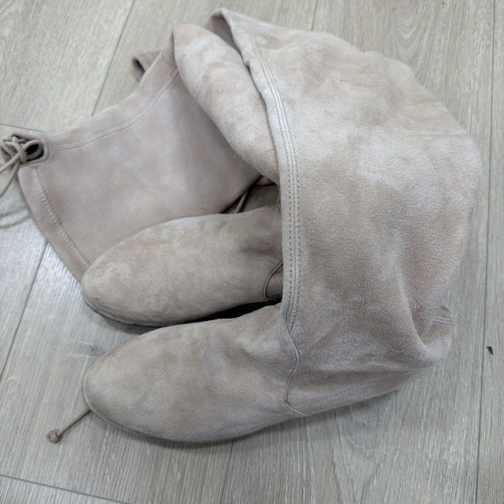 Light Tan Suede Over Knee Boots (7.5)