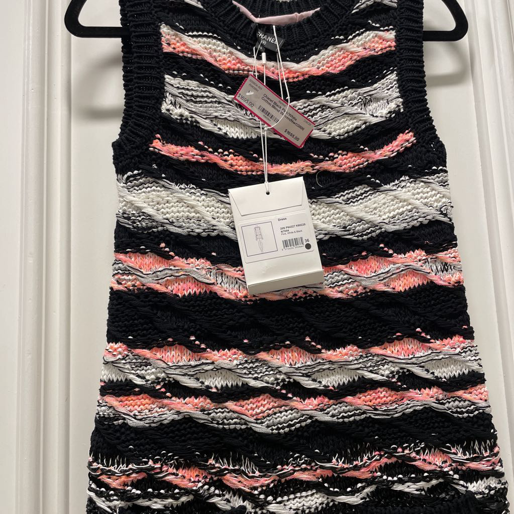 Black Pink/White Cotton Blend Woven(Nwt)3800
