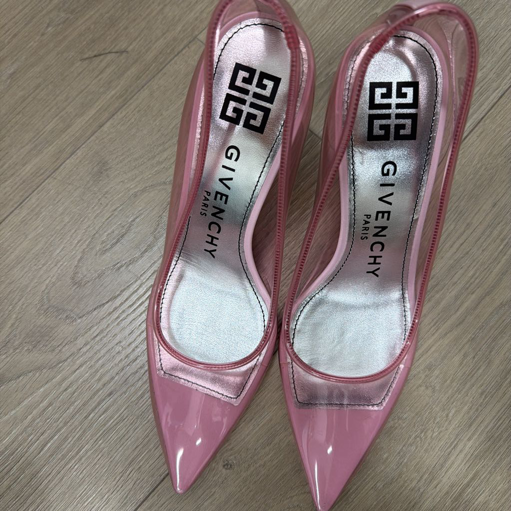 Pink Translucent Pumps, 37.5