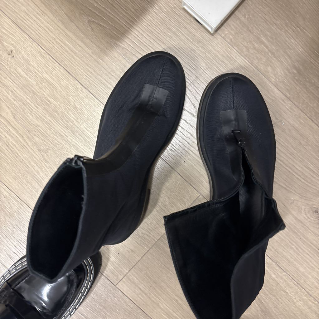 Dark Navy Front Zip Boot