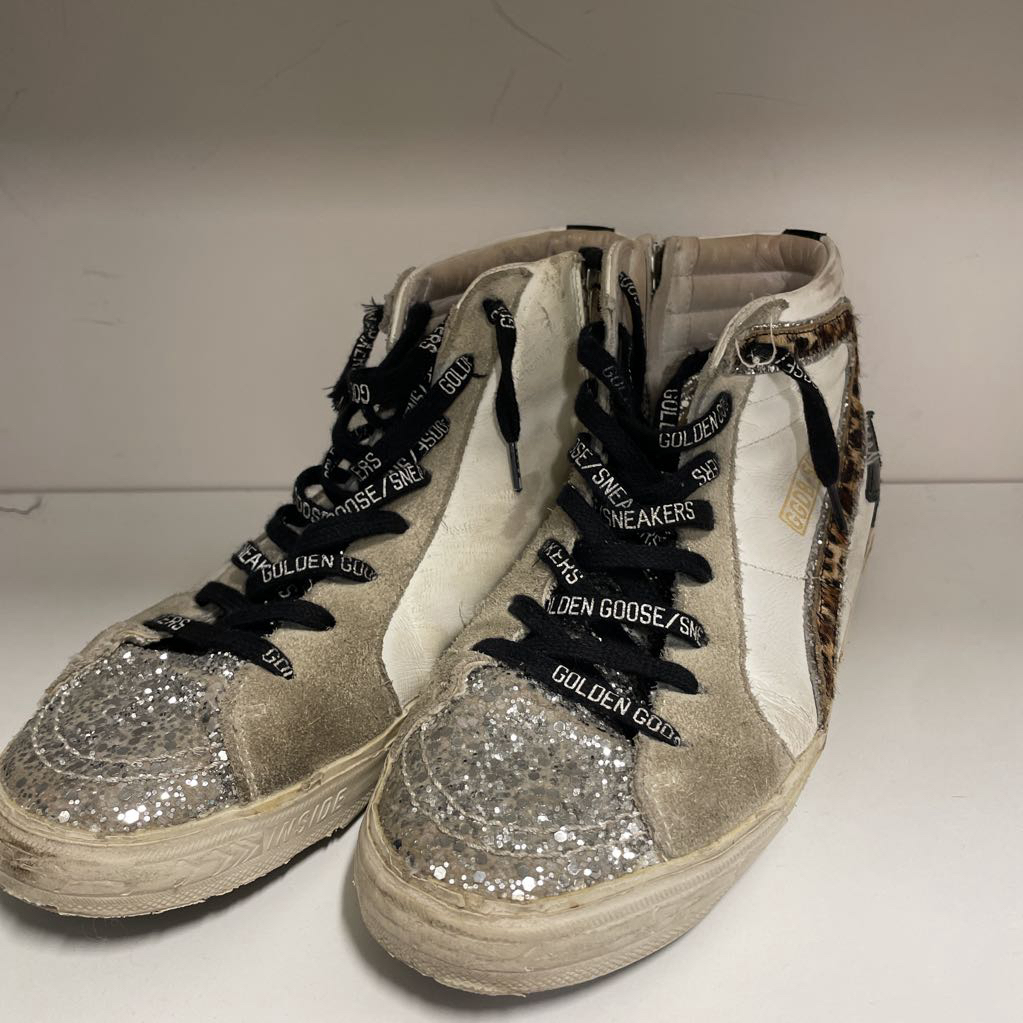 White Leather Hi Top