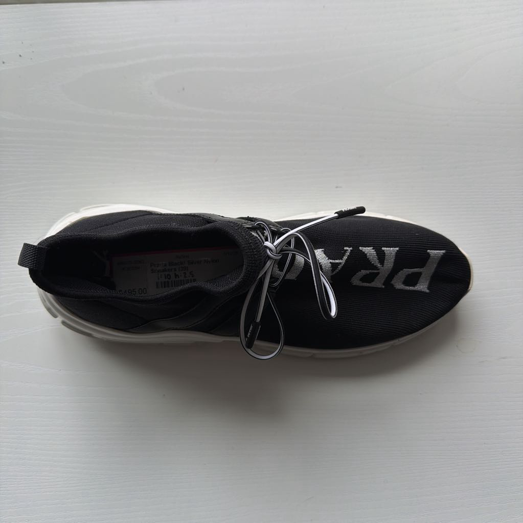 Black/ Silver Nylon Sneakers (39)