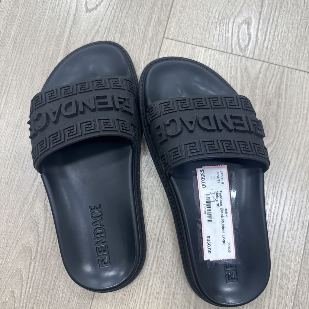 Black Rubber Logo Slides