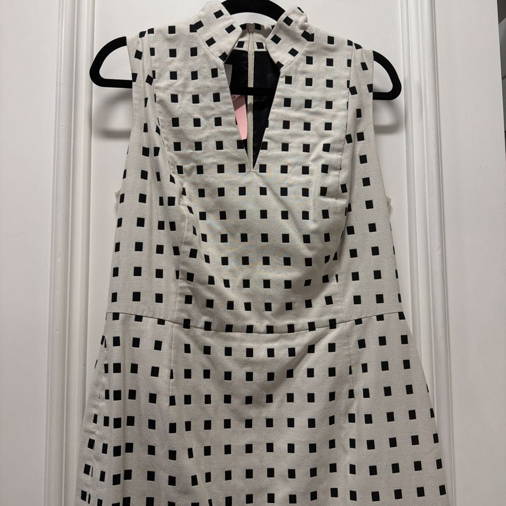 White/Black Square Cotton Dress