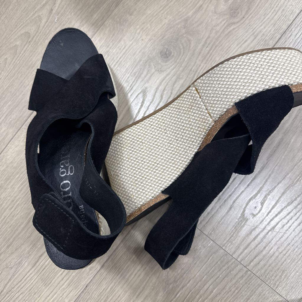 Black Suede Platform Sandals