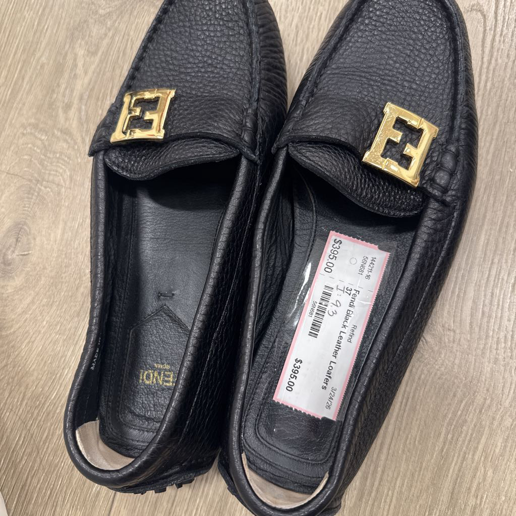 Black Leather Loafers