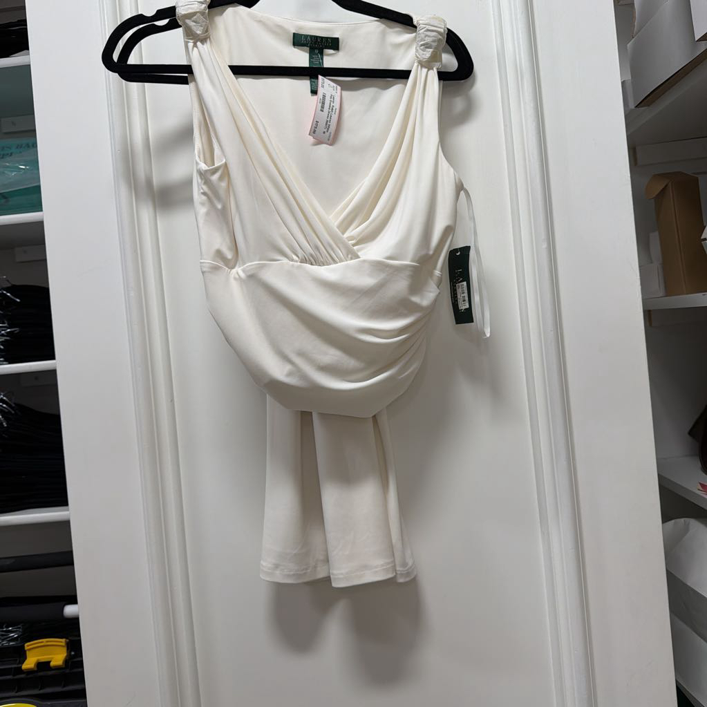 NWT White Poly Evening Dress