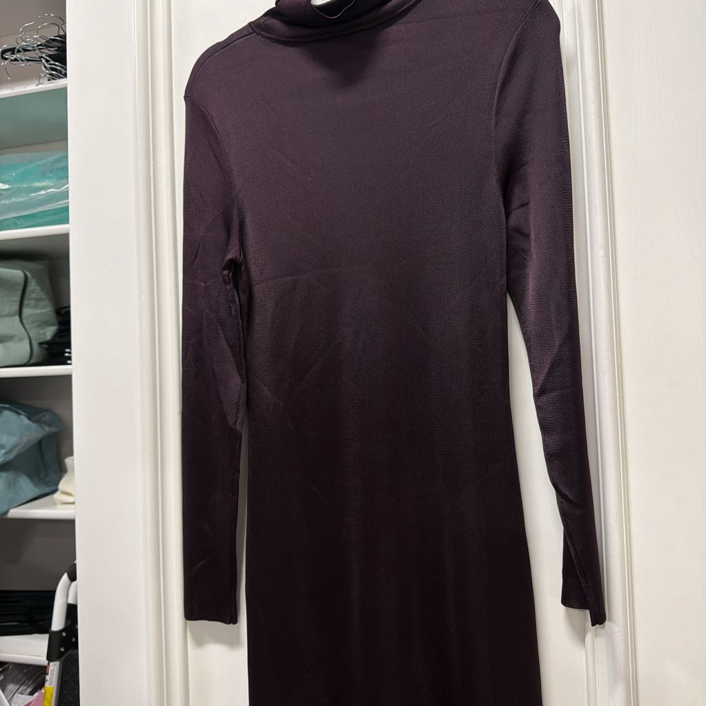 Plum Viscose Jersey Maxi Dress