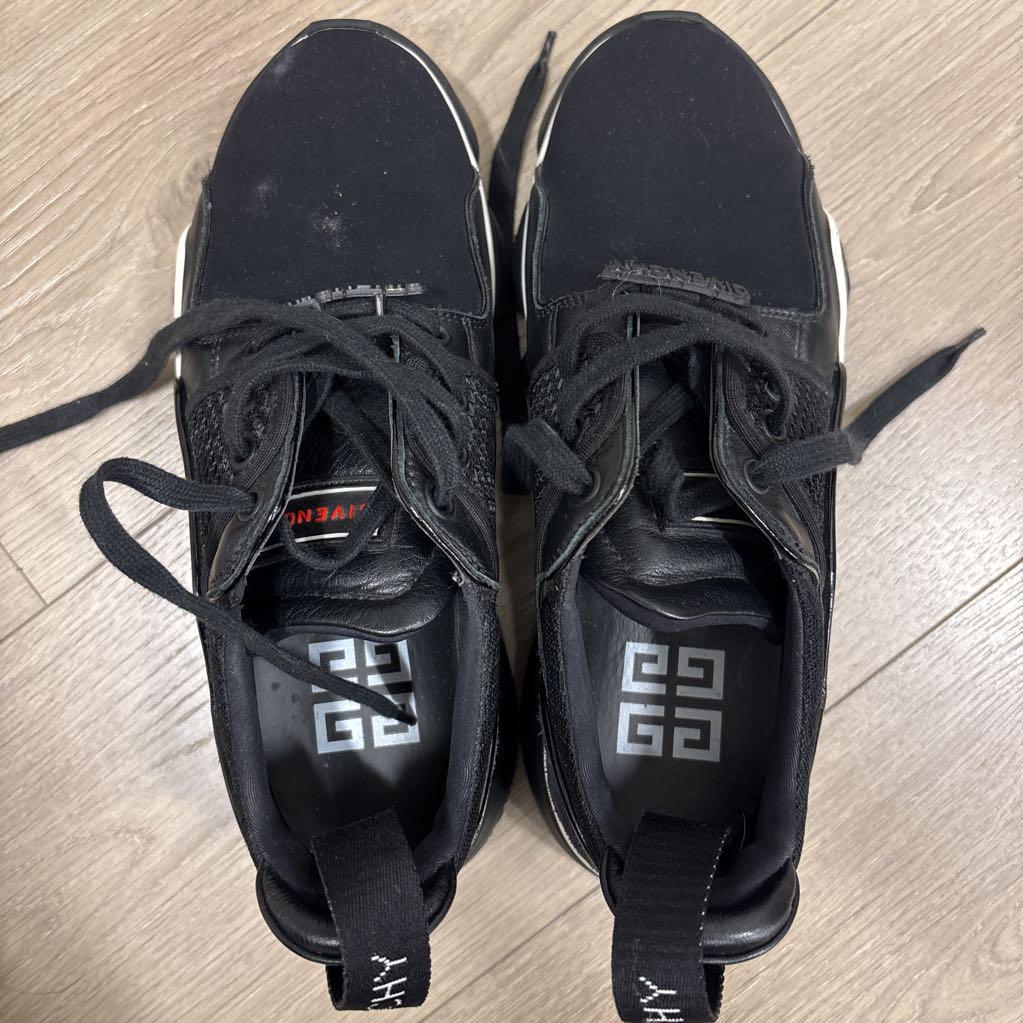 Black Leather Trim Chunky Sneaker