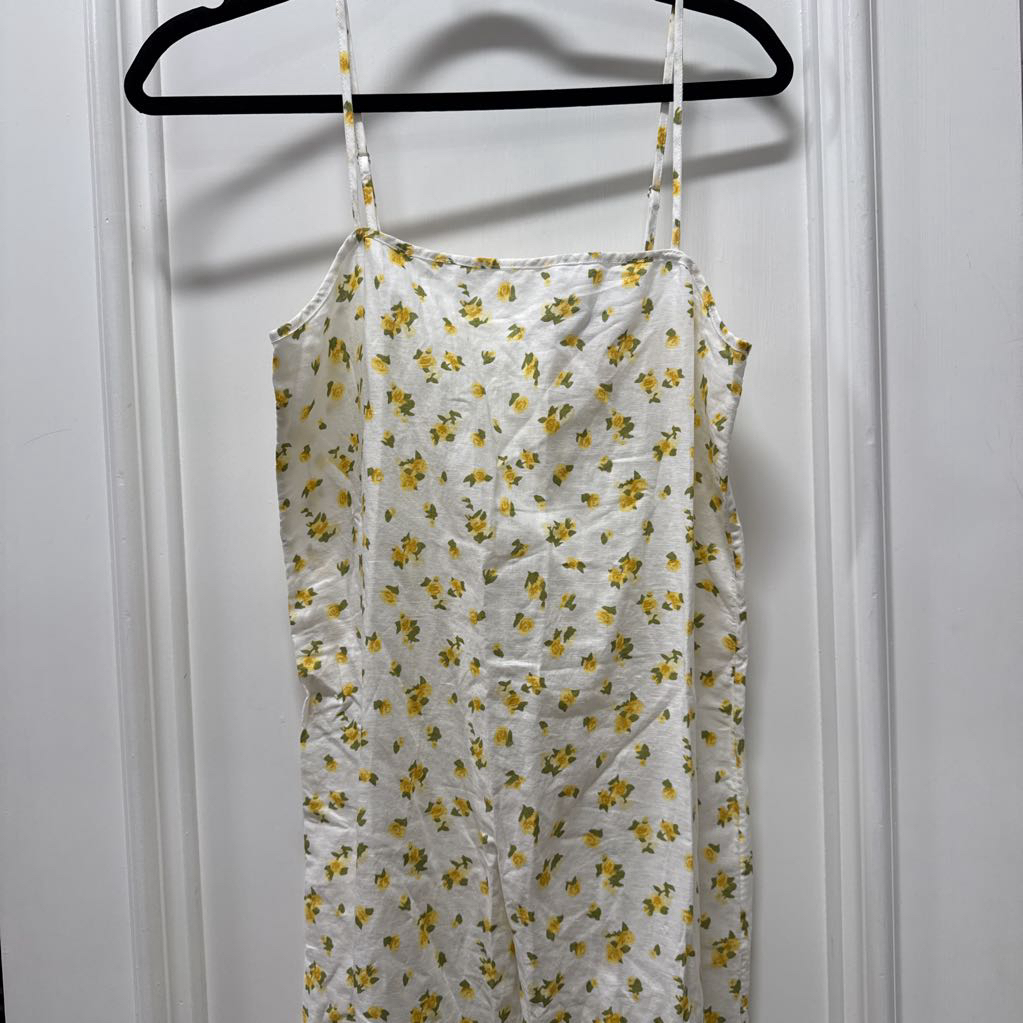 White/Yellow Floral Sun Dress (NWT)