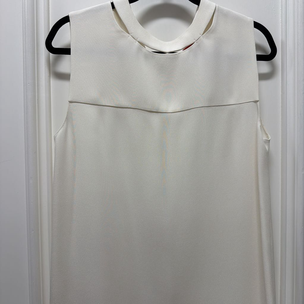 Off White Viscose Sleevelss Dress, 38