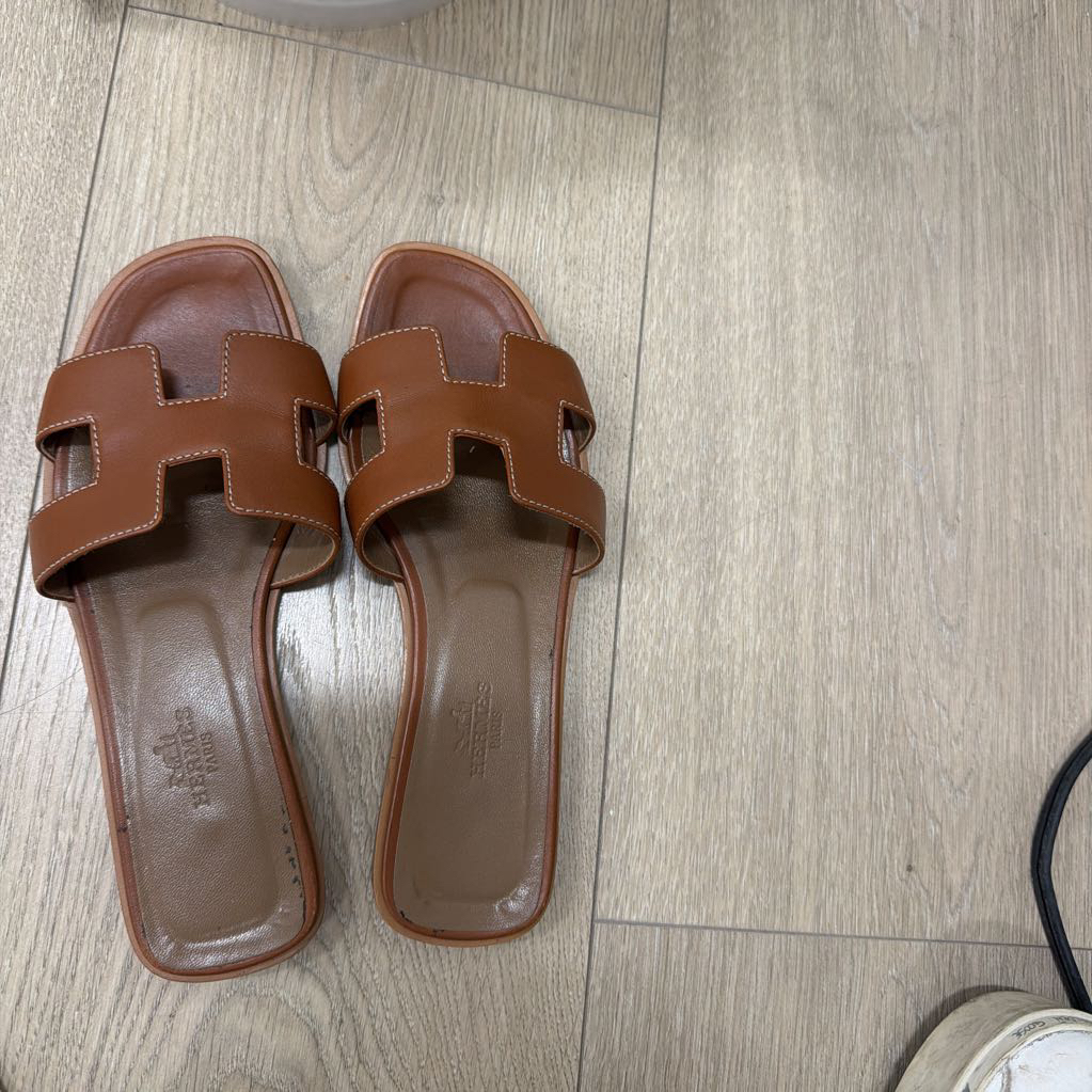 Brown Hermes Oran Sandal
