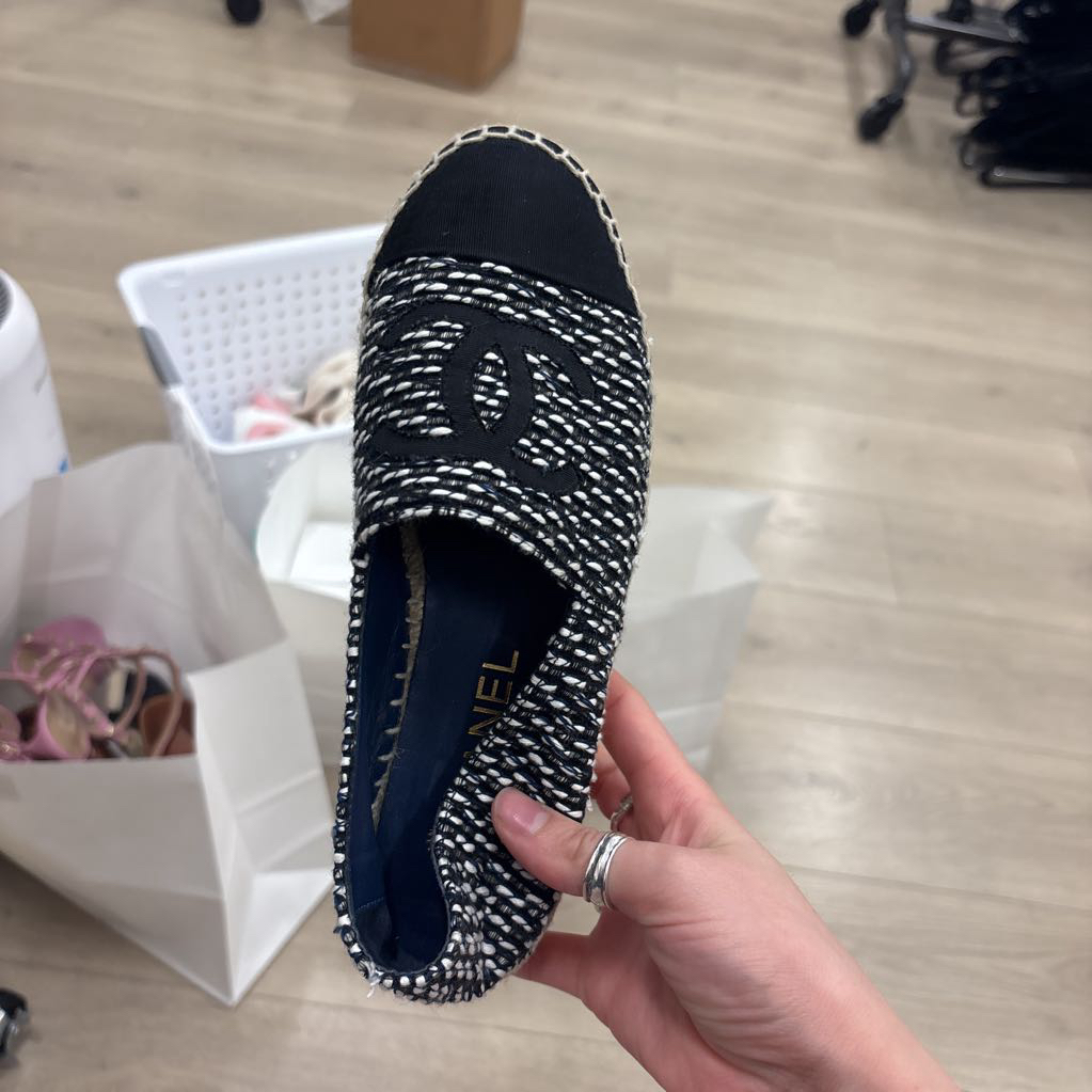 Black/White CC Espadrille