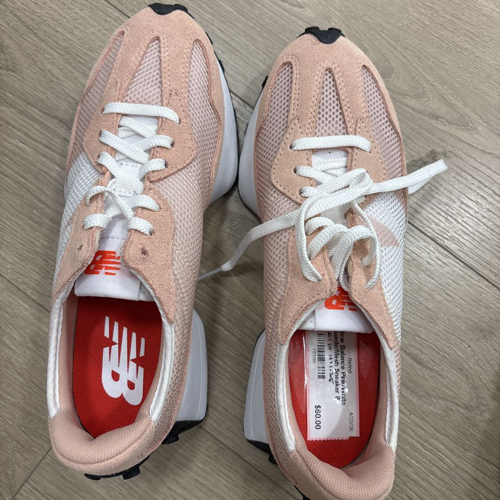 Pink/White Suede/Mesh Sneaker