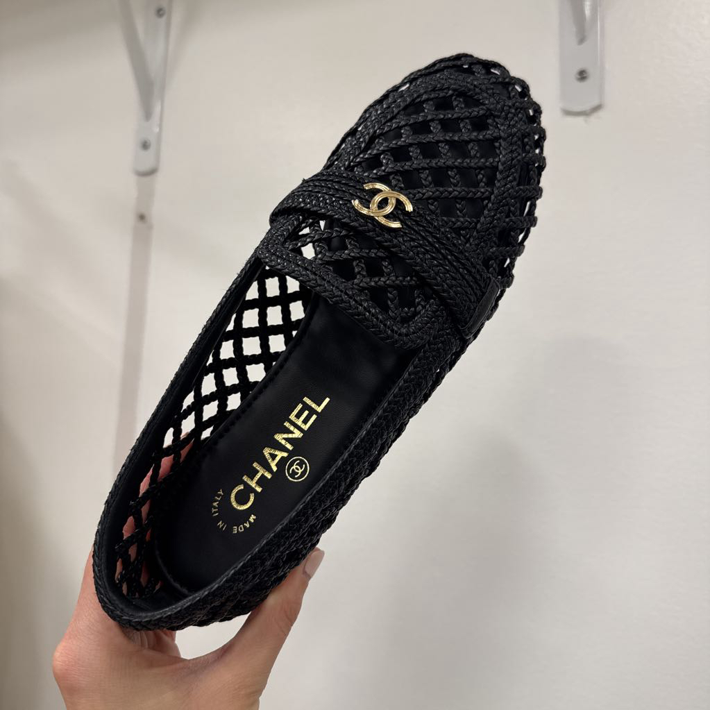 26SS Black Woven Leather Moccasins (new, 1975)