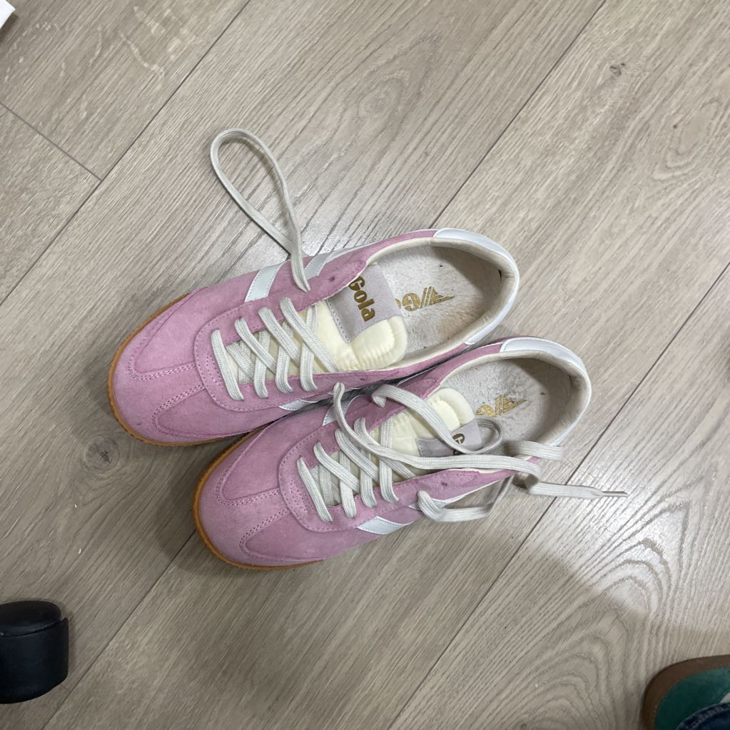 Lavender Suede Sneakers